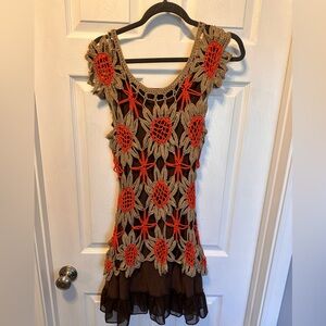 Ryu crochet summer floral dress size M